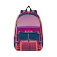 thumbnail image 1 of Naloa Sunset Truck Highway Canvas Backpack for Men Women Rucksack Casual Travel Daypack College Tote Satchel Bookbag for Teens-Medium, 1 of 7