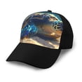 thumbnail image 1 of Naloa Sunshine Underwater Sand Turtle Adult adjustable Print Baseball Hat, Patchwork curved brim baseball capfor Men and Women, One Size, 1 of 5