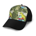 thumbnail image 1 of Naloa Surfing Dinosaur Adult adjustable Print Baseball Hat, Patchwork curved brim baseball capfor Men and Women, One Size, 1 of 5