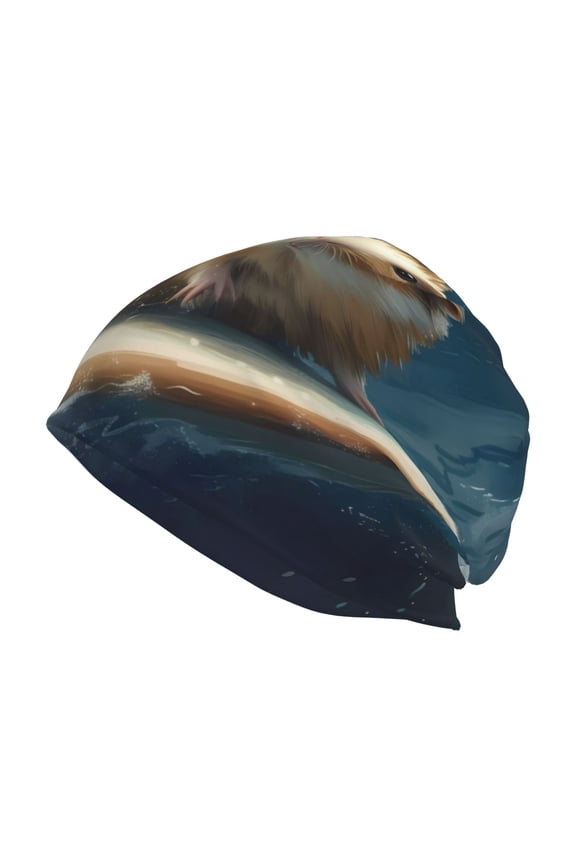 Surfing Guinea Pig Beanie for Men Women Knitted Unisex Winter Hat Beanies Cap Knit Cuffed Beanies Hats