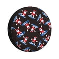 thumbnail image 1 of Naloa Surfing Santa PVC Leather Spare Tire Wheel Cover Spare Tire Cover, for Car Truck SUV Camper Trailer Universal Fit(14-17in)-15 inch, 1 of 6
