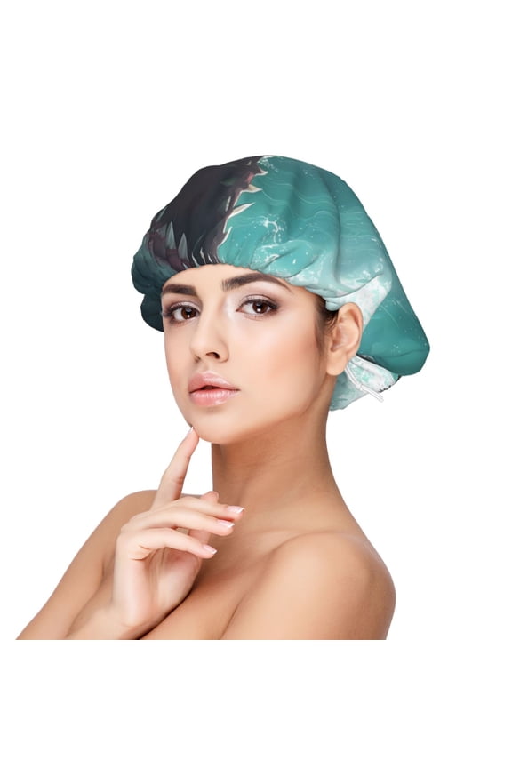Surfing Shark Adjustable Hair Bonnet for Sleeping, Hair Wrap Sleep Cap Turban for Women Men, Curly Straight Hair Long Large Braid Unisex