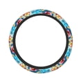 thumbnail image 1 of Naloa Surreal Seafood Extravaganza Elastic Steering Wheel Cover, Auto Steering Wheel Cover – 15 Inch, Fit Suvs,Vans Cars,Trucks, 1 of 6