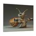 thumbnail image 1 of Naloa Surreal Weightlifting Snail Print Canvas Bathroom Wall Art,Bathroom Wall Art Decoration, Canvas Poster Prints,Decorative Paintings for Living Room, Bathroom, Kids Room, 1 of 6