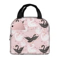 thumbnail image 1 of Naloa Swan And Flowers2 Print Lunch Box for Women Men,Insulated Lunch Bag,Lunchbox,Thermal Leakproof Cooler,Reusable Lunch Tote Bag for Work School Travel Picnic, 1 of 7