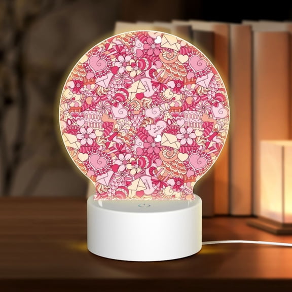 Naloa Sweet Acrylic LED Night Light Custom LED Lights Personalized Nightlight Customized Gifts for Family Couples Friends