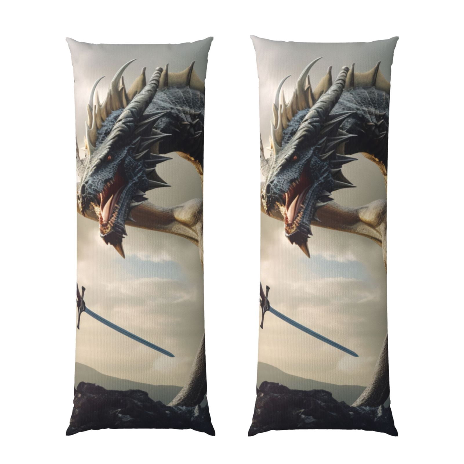 Naloa Swordsman Cool Dragon Super Soft 20x60 Body Pillow Case,Long Side Hidden Zipper（PILLOWS ARE NOT INCLUDED）