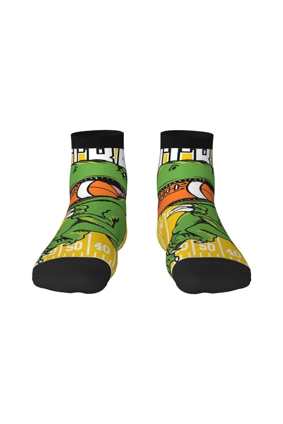 T-Rex Playing Football Ankle Socks for Women Non Slip Socks No Show Socks Classic Low Cut Casual Socks Casual Socks
