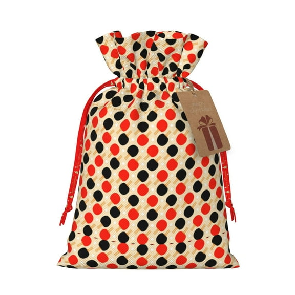 Naloa Table Tennis Rackets Drawstring Christmas Bags, 3D Xmas Gift Bags, Christmas Wrapping Bags, Xmas Goodie Bags, Treat Pouch Bags, Party Favor Bags-Medium