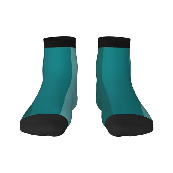 Naloa Teal Color Ankle Socks for Women Non Slip Socks No Show Socks Classic Low Cut Casual Socks Casual Socks