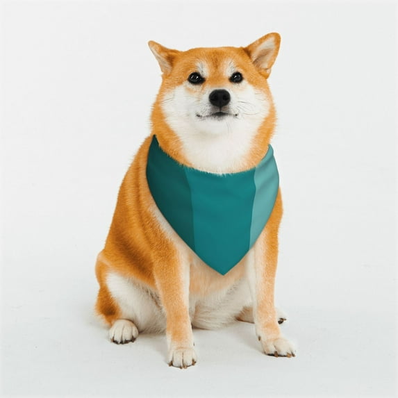 Naloa Teal Color Dog Bandana Large and Small-Dog Scarf Bib Handkerchief Accessories for Dogs and Cats(S-L)-Small