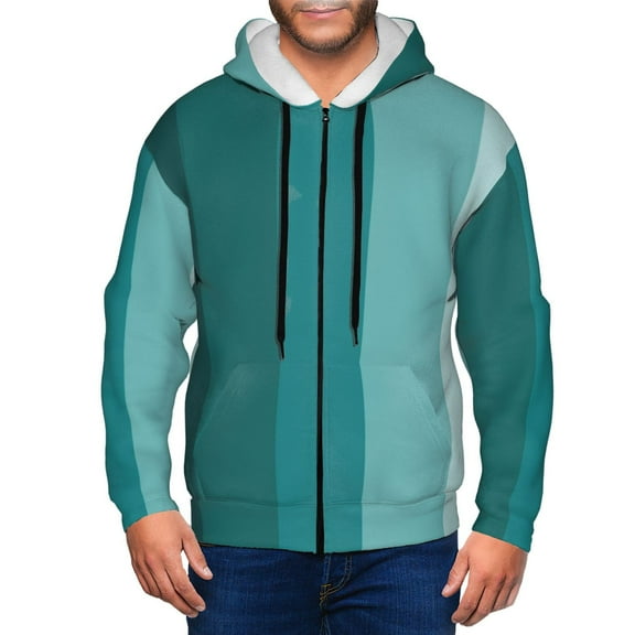 Naloa Teal Color Men’s Hoodies, Zip up Hoodie, Sweatshirts,Hoodies for Men Sizes S-3XL-3X-Large