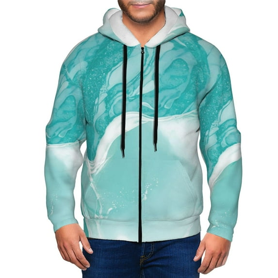 Naloa Teal Turquoise 1 Men’s Hoodies, Zip up Hoodie, Sweatshirts,Hoodies for Men Sizes S-3XL-3X-Large