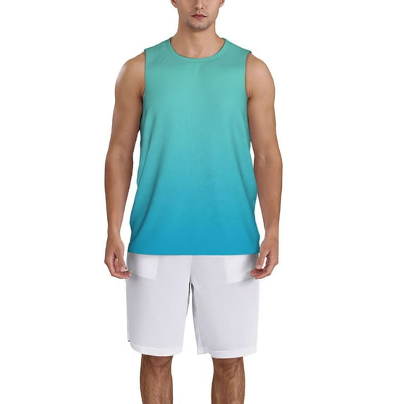 Naloa Teal Turquoise Basketball Jersey Reversible Men's Mesh Athletic Sports Shirts Training Practice S-4XL4X-Large