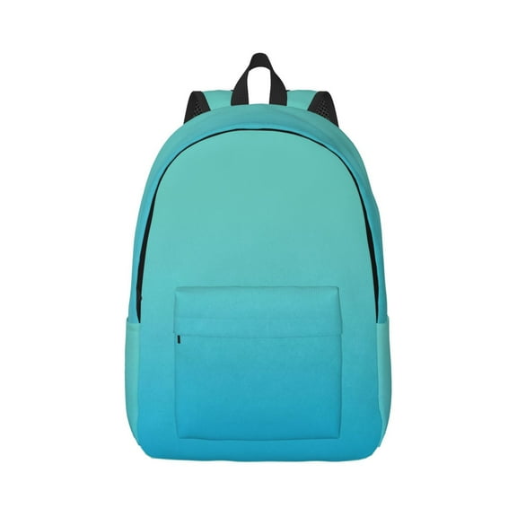 Naloa Teal Turquoise Canvas Backpack for Men Women Rucksack Casual Travel Daypack College Tote Satchel Bookbag for Teens-Medium