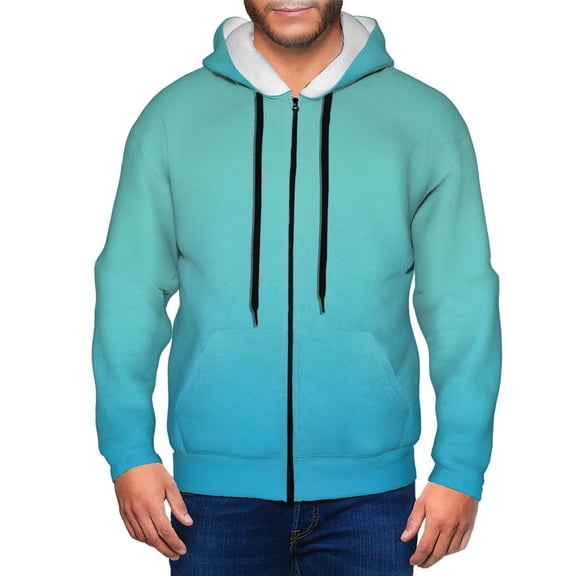 Naloa Teal Turquoise Men’s Hoodies, Zip up Hoodie, Sweatshirts,Hoodies for Men Sizes S-3XL-Medium