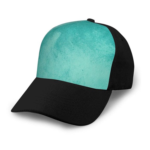 Naloa Teal Turquoise1 Adult adjustable Print Baseball Hat, Patchwork curved brim baseball capfor Men and Women, One Size