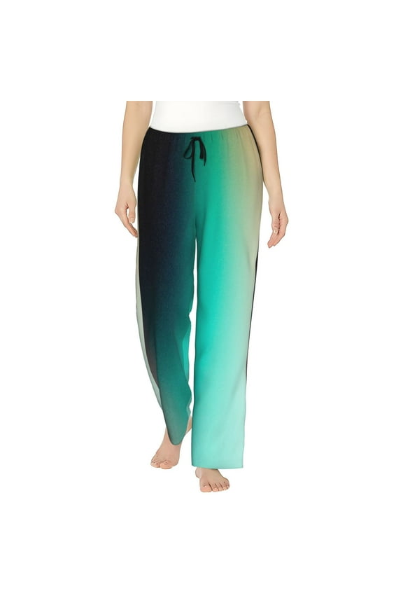 Teal and Peach Pajamas Pants for Women, Lounge for Women,Women’s Pajama Lounge Pants-Small