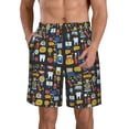 thumbnail image 1 of Naloa Teeth Men's Beach Shorts, Surfing shorts, Swim trunks, Quick Dry Swim Trunks for Surfing Beach Fun - 3X-Large, 1 of 9