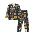 thumbnail image 1 of Naloa Teeth Men’s Pajamas Set - Long Sleeve Button Down Sleep Shirt and Pajama Bottoms Sleepwear Set-X-Large, 1 of 7