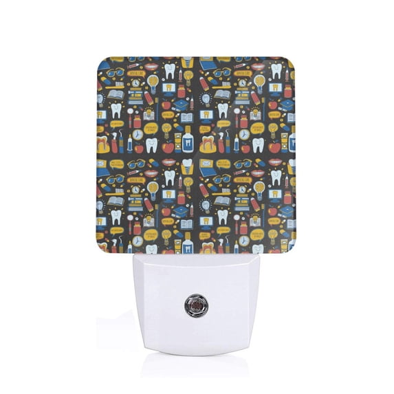 Naloa Teeth Night Lights Plug into Wall, Dusk to Dawn Sensor Warm White Led Night Light 0.5W, Nightlight suit for Adults, Bedroom, Bathroom, Hallway, Kitchen