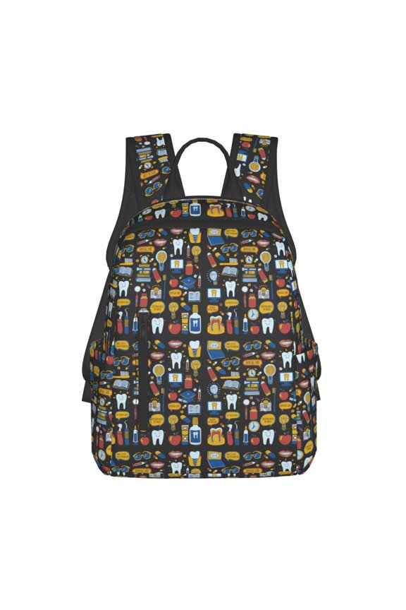 Teeth Print Lightweight DayBackpack Suitable for school, work, shopping, travel, etc.