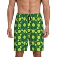 thumbnail image 1 of Naloa Tennis Balls Men's Short Pajama Pants, Lounge Comfort Shorts with Elasticized Waistband and Side Pockets - Large, 1 of 9