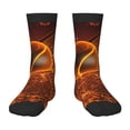 thumbnail image 1 of Naloa Tennis Racket In Fire Kids Socks Unisex Kids and Toddlers' Crew Socks, ,1 Pairs, 1 of 5