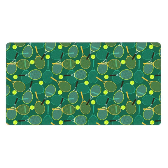 Naloa Tennis Rackets and Balls Gaming Mouse Pad Large Mouse Mat Long Extended Desk Pad Non-Slip Rubber Mice Pads Stitched Edges Thin Pad (16x29.5 Inch)