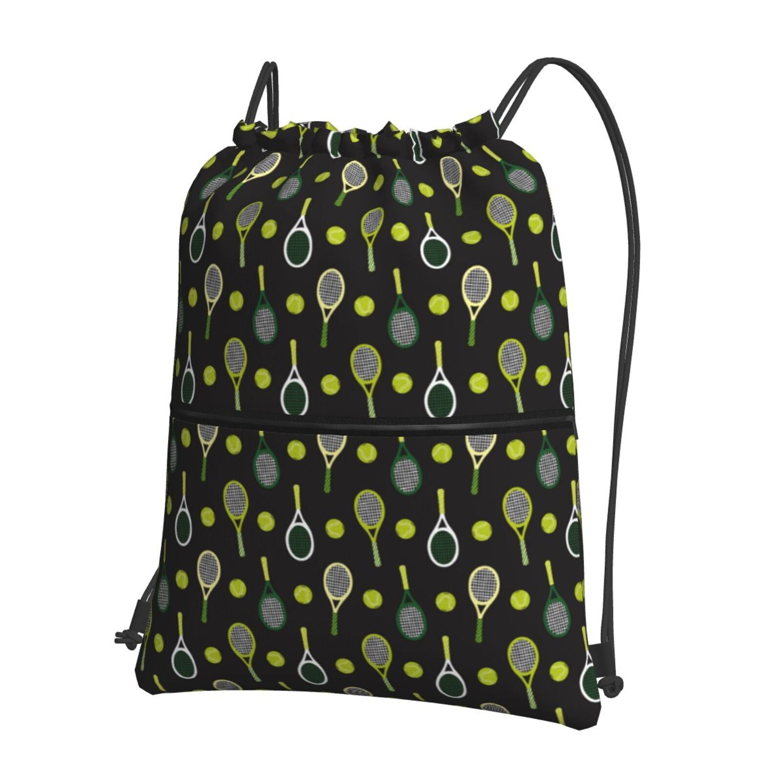 Naloa Tennis Rackets Drawstring Backpack String Bag Cinch Water Resistant for Gym Shopping Sport Yoga