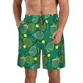 thumbnail image 1 of Naloa Tennis Rackets and Balls Men's Beach Shorts, Surfing shorts, Swim trunks, Quick Dry Swim Trunks for Surfing Beach Fun - Medium, 1 of 9