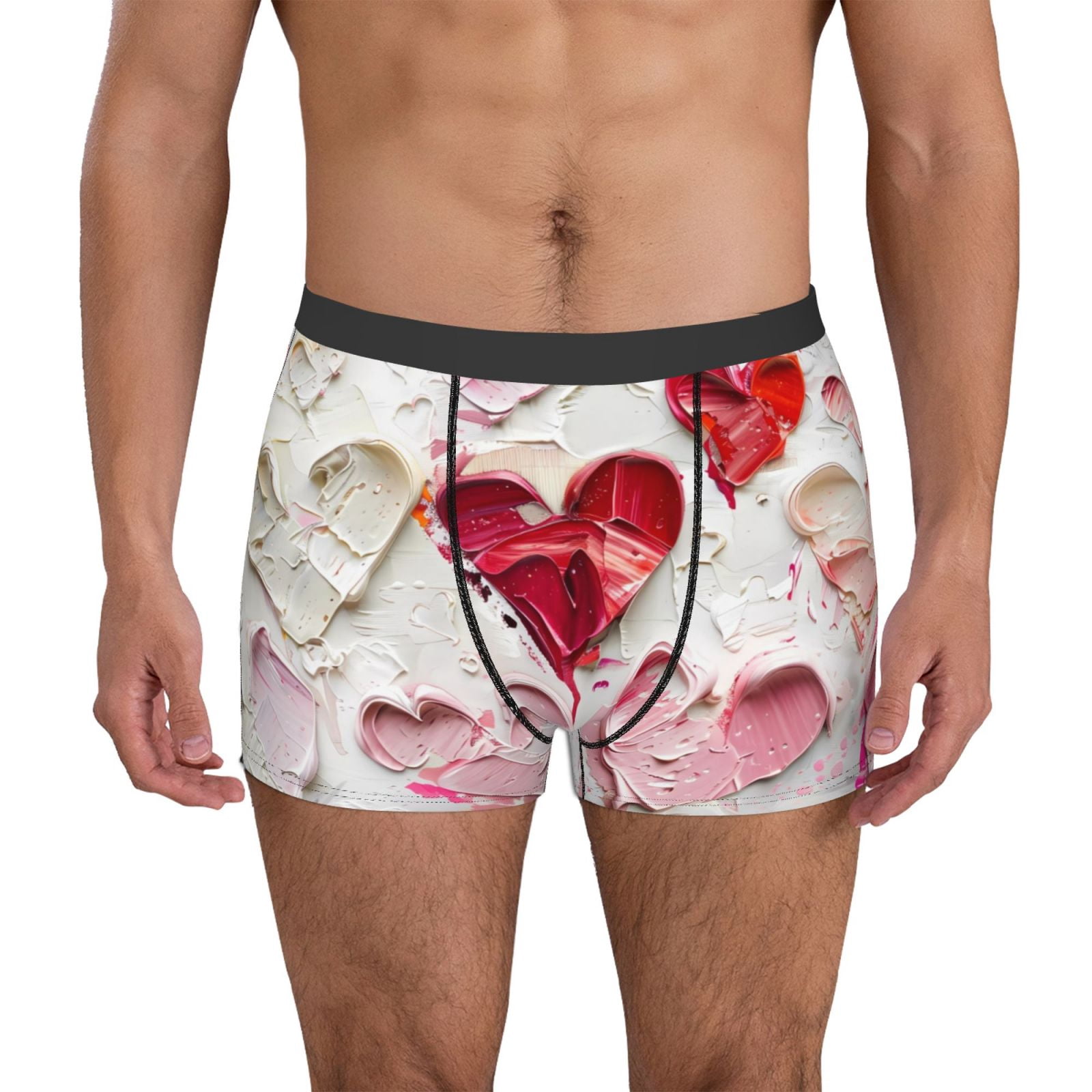 Naloa Textured Heart Abstract Art Mens Underwear - Boxers for Men, Mens ...