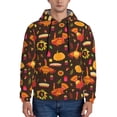 thumbnail image 1 of Naloa Thanksgiving Turkey Men's Casual Hooded Collar Drawstring Hoodies Pullover Sweatshirts Casual Long Sleeve Shirts-XX-Large, 1 of 7