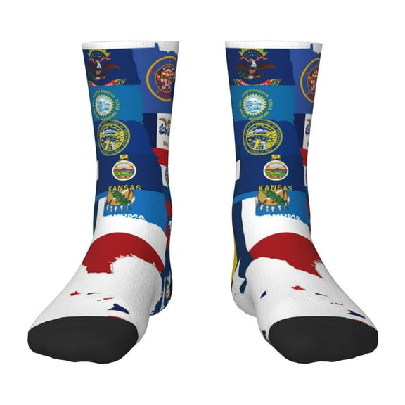 Naloa The Map Of United States Kids Socks Unisex Kids and Toddlers' Crew Socks, ,1 Pairs