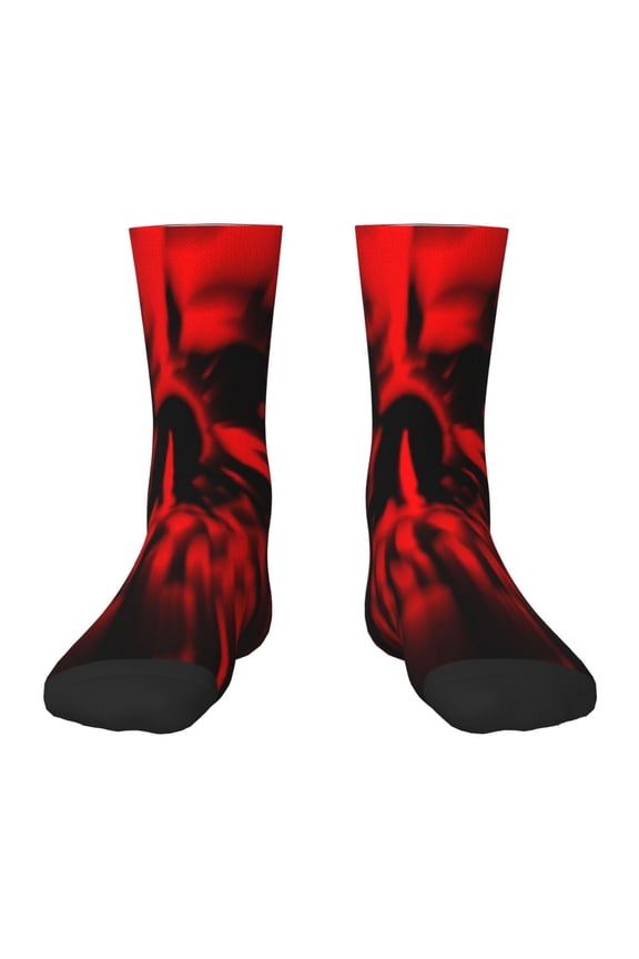 The Red Head Skull Kids Socks Unisex Kids and Toddlers' Crew Socks, ,1 Pairs