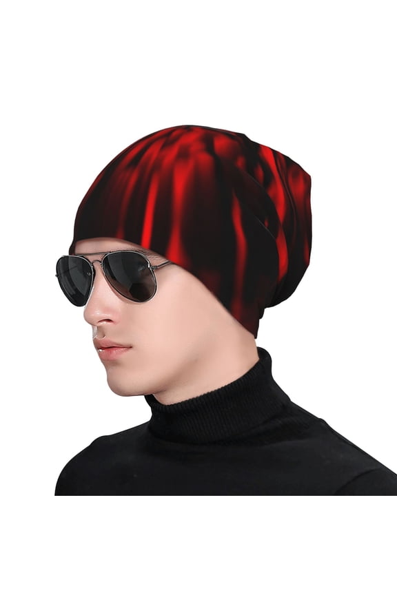 The Red Head Skull Soft Beanie Hat, Knit Beanie Daily Beanie in Fine Knit for Women Men Winter Travel, Outdoor