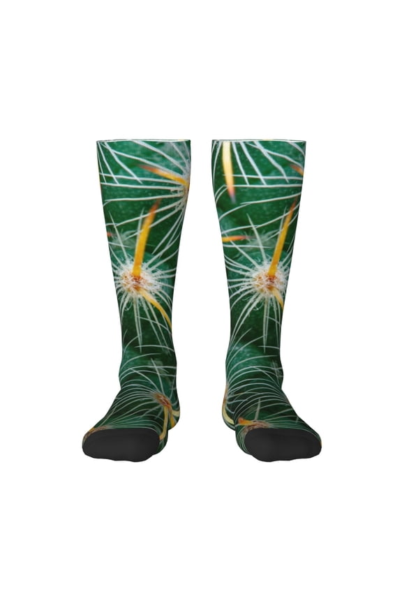 Thorns Of Macro Cactus Knee Socks, High Socks Long Stretchy Sock Women Knee High Stocking, Long Socks for Women