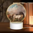 thumbnail image 1 of Naloa Three Horses Oil Painting Acrylic LED Night Light Custom LED Lights Personalized Nightlight Customized Gifts for Family Couples Friends, 1 of 9