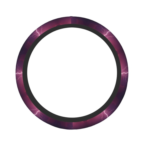 Naloa Thunderstorm Violet Purple Elastic Steering Wheel Cover, Auto Steering Wheel Cover – 15 Inch , Comfortable Grip, Fit Suvs,Vans Cars,Trucks