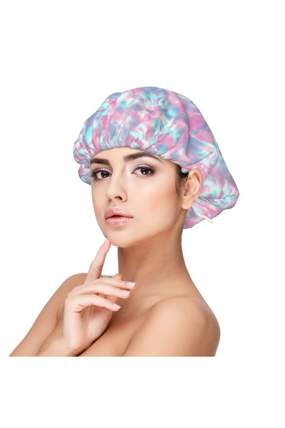 Tie Dye Adjustable Hair Bonnet for Sleeping, Hair Wrap Sleep Cap Turban for Women Men, Curly Straight Hair Long Large Braid Unisex