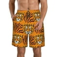 thumbnail image 1 of Naloa Tiger Men's Beach Shorts, Surfing shorts, Swim trunks, Quick Dry Swim Trunks for Surfing Beach Fun - Small, 1 of 9