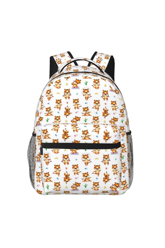 Tigers go in for Sports Print Solid Color Tie Formal Necktie for MenSuitable for business, daily life, work