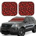 thumbnail image 1 of Naloa Tomatoes And Chili Print 2-Piece Windshield Sunshade,Foldable Car Front Window Sun Shades,for Most Sedans SUV Truck-Medium, 1 of 6