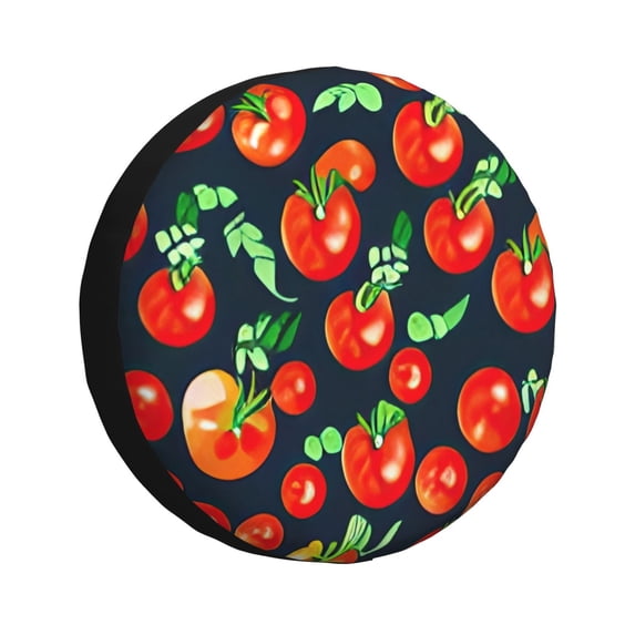 Naloa Tomatoes PVC Leather Spare Tire Wheel Cover for Car Truck SUV Camper Trailer Universal Fit many size16 inch