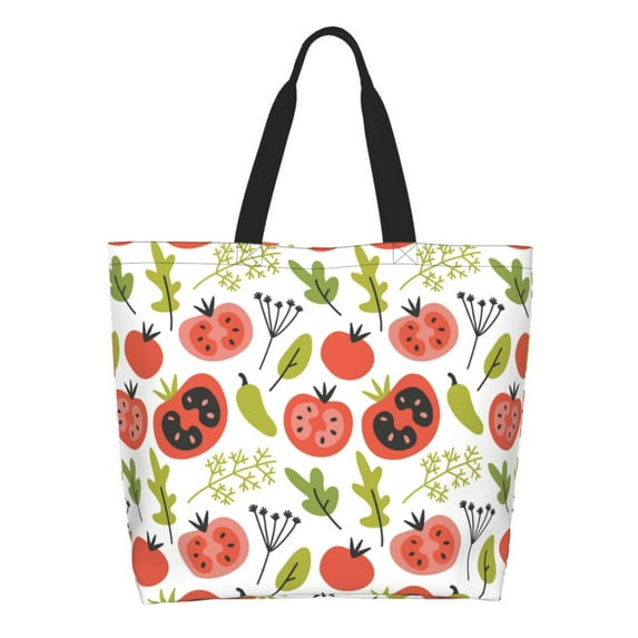 Naloa Tomatoes Tote Bag for Women Large Capacity Shoulder Bag for College Work Travel Shopping