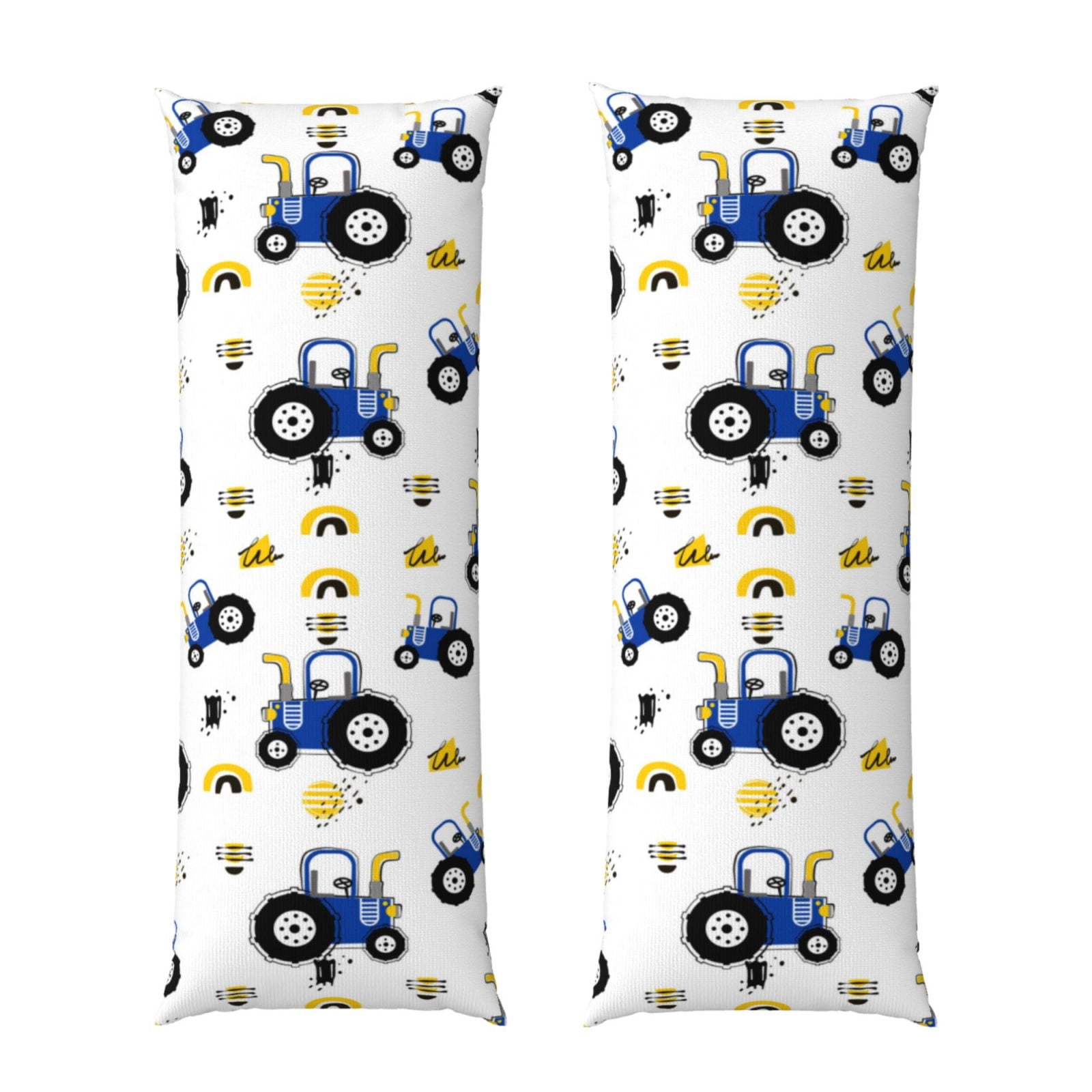 Naloa Tractor And Vehicle Super Soft 20x60 Body Pillow Case,Long Side Hidden Zipper（PILLOWS ARE NOT INCLUDED）