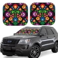 thumbnail image 1 of Naloa Traditional Floral Polish 2 Piece Foldable Car Sun Shades, Car Windshield Sunshade, Front Window Sunshade for Car, Truck, SUV - Small, 1 of 7