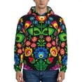 thumbnail image 1 of Naloa Traditional Floral Polish Men's Casual Hooded Collar Drawstring Hoodies Pullover Sweatshirts Casual Long Sleeve Shirts-3X-Large, 1 of 7