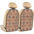 thumbnail image 1 of Naloa Traditional Tribal Aztec 2Pcs Anti-Kick Back Seat Cover Kick Mat, Car Seat Protector with 3 Storage Pockets, 1 of 8