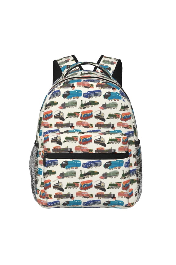 Train Print Solid Color Tie Formal Necktie for MenSuitable for business, daily life, work